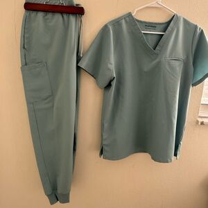 Mandala scrub set. Light Blue.